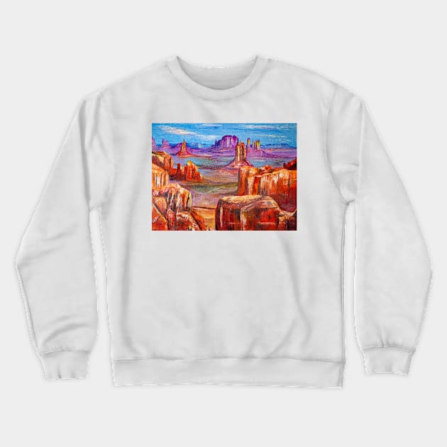 USA. Valley of Monuments Crewneck Sweatshirt by NataliaShchip